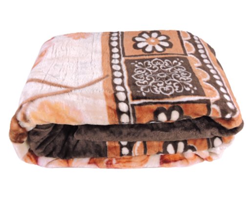 Cobertor Casal Raschel 2,20m x 2,40m Texfine Marrom e Bege