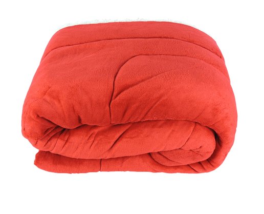 Cobredom Casal 220X240 Sherpa Dupla Face Texfine Vermelho