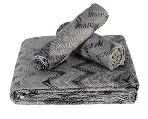 Colcha Boutis Casal 03 Peças 2,20X2,40 Attuale Corttex Bege e Marrom