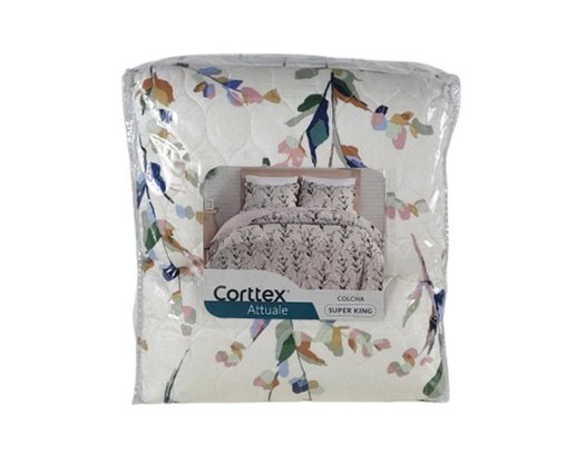 Colcha King 03 Peças 2,80X3,00 Attuale Corttex Off White