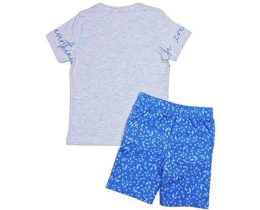 Conjunto Masculino Infantil 1-3 1000074122 Carinhoso Cinza e Azul