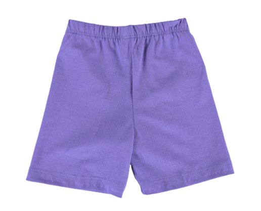 Conjunto Curto Feminino Infantil Blusa e Shorts Estampa Arco-íris  676 Baby Couture Lilás E Roxo