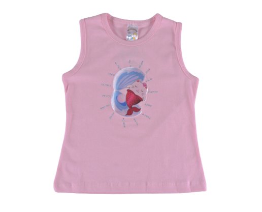 Conjunto Curto Feminino Infantil Regata E Shorts 675 Baby Couture Rosa E Lilás