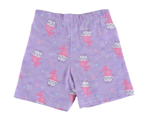 Conjunto Curto Feminino Infantil Regata E Shorts 675 Baby Couture Rosa E Lilás