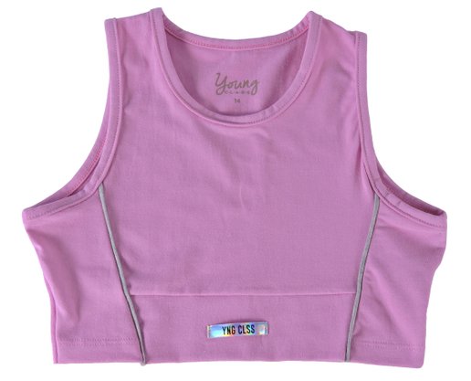 Conjunto Curto Feminino Juvenil Liso 35648 Young Class Rosa