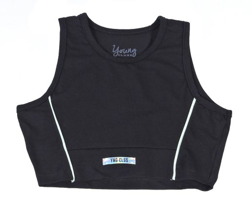 Conjunto Curto Feminino Juvenil 35648 Young Class Preto