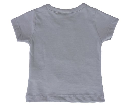 Conjunto Curto Masculino Bebê Camiseta E Bermuda Com Estampa Foca 35309 Brandili Cinza E Azul