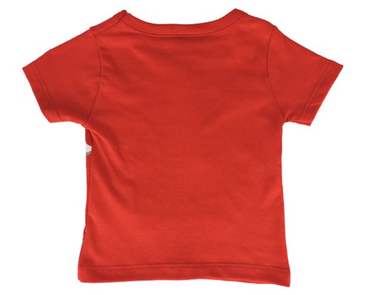 Conjunto Curto Masculino Bebê Camiseta E Bermuda Com Estampa Foca 35309 Brandili Vermelho E Mescla