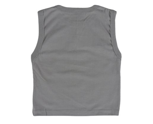 Conjunto Curto Masculino Bebê Regata E Shorts Estampa Trator Obras 718 Tacadu Cinza E Preto