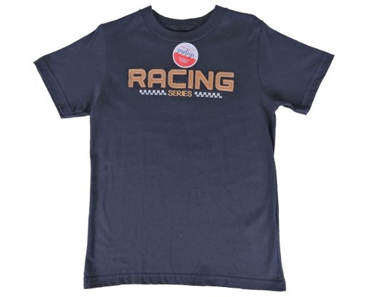 Conjunto Curto Masculino Infantil Camiseta E Bermuda Com Detalhe Bordado 35192 Brandili Chumbo E Caramelo