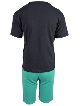Conjunto Curto Masculino Infantil Com Estampa 111842 Kyly Preto e Verde