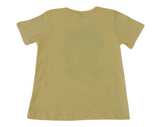 Conjunto Curto Masculino Infantil Com Estampa Dc Têxtil Amarelo e Marinho