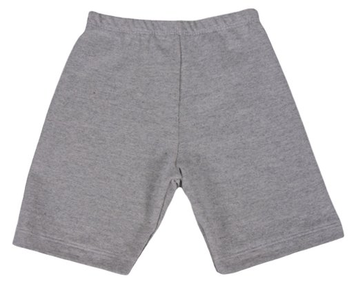 Conjunto Curto Masculino Infantil Com Estampa Dc Têxtil Branco e Cinza