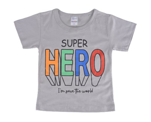 Conjunto Curto Masculino Infantil Estampa Hero 722 Tacadu Cinza E Preto
