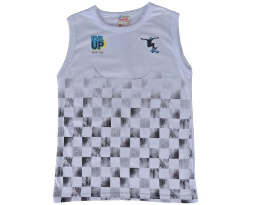 Conjunto Masculino Infantil Skatista 35303 Brandili Branco E Azul
