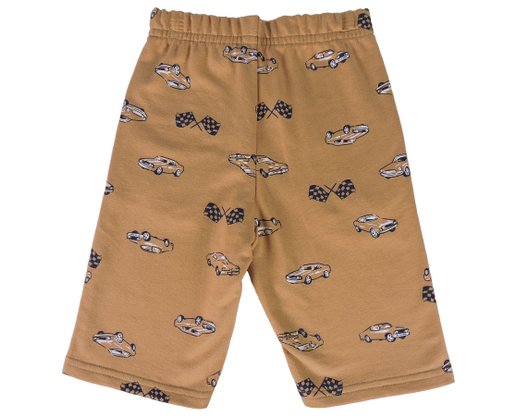 Conjunto Curto Masculino Juvenil Camiseta E Bermuda Com Estampa Bordado 35192 Brandili Chumbo E Caramelo