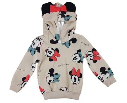 Conjunto De Moletom Feminino Infantil 1/3 Minnie 56113 Brandili Bege