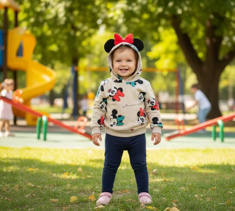 Conjunto De Moletom Feminino Infantil 1/3 Minnie 56113 Brandili Bege Conjunto De Moletom Feminino Infantil 1/3 Minnie 56113 Brandili Bege