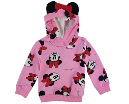 Conjunto De Moletom Feminino Infantil 1/3 Minnie 56113 Brandili Rosa