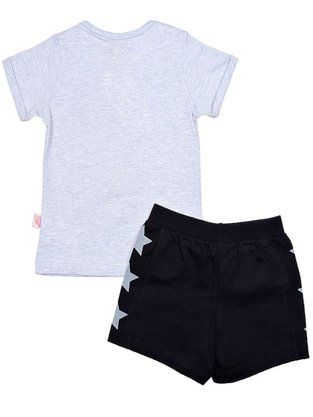 Conjunto Feminino Infantil 1-3 Blusa e Shorts Estampa Unicórnio 6198 Brincar e Arte Mescla Escuro