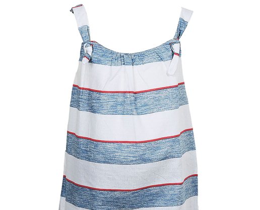 Conjunto Feminino Infantil 4-8 Blusa de Alça Listrada e Calça 1000047677 Carinhoso Marinho e Branco