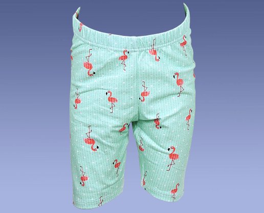 Conjunto Feminino Infantil 4-6 Blusa Manga Curta e Bermuda Ciclista 10312908 Marisol Marfim e Verde Água