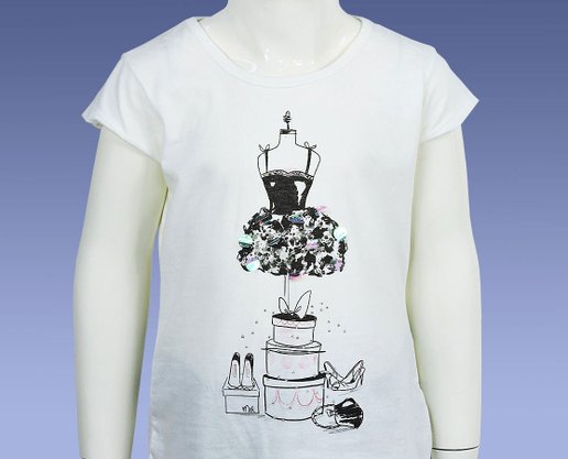 Conjunto Infantil Feminino 4-8 Blusa Manga Curta e Shorts Jeans 10303183 Marisol Branco e Jeans