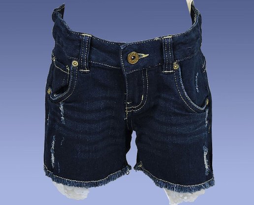 Conjunto Infantil Feminino 4-8 Blusa Manga Curta e Shorts Jeans 10303183 Marisol Branco e Jeans