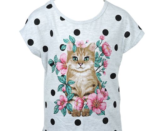 Conjunto Feminino Infantil Manga Curta Blusa-Short Tamanho 4-8 109865 Kyly Branco e Preto