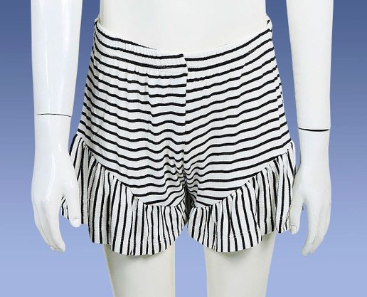 Conjunto Feminino Infantil 4-8 Blusa Regata e Shorts Listrado 10312808 Marisol Preto e Creme