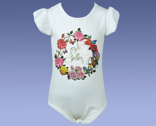 Conjunto Infantil Feminino Menina 4-8 Body Manga Curta e Saia Estampa Floral 10312920 Marisol Creme e Rosa