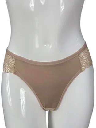 Conjunto Femino Adulto Calcinha E Sutiã Detalhe Renda 2201105 Glamour Bege
