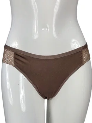 Conjunto Femino Adulto Calcinha E Sutiã Detalhe Renda 2201105 Glamour Chocolate