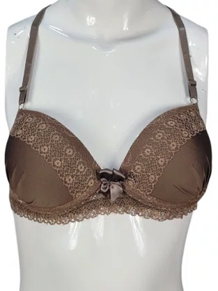 Conjunto Femino Adulto Calcinha E Sutiã Detalhe Renda 2201105 Glamour Chocolate