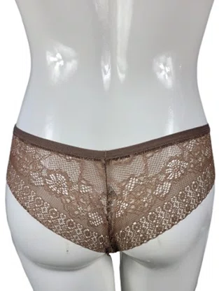 Conjunto Femino Adulto Calcinha E Sutiã Detalhe Renda 2201105 Glamour Chocolate
