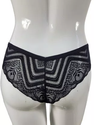 Conjunto Femino Adulto Calcinha E Sutiã Detalhe Renda 2201105 Glamour Preto