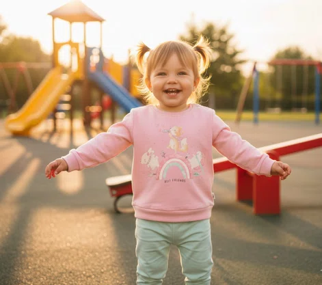 Conjunto Infantil Feminino 1-3 Arco-Íris Com Glitter 55787 Brandili  Rosa e Verde Conjunto Infantil Feminino 1-3 Arco-Íris Com Glitter 55787 Brandili  Rosa e Verde