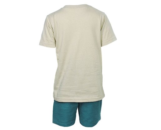 Conjunto Juvenil Masculino 10-16 Camiseta Manga Curta E Bermuda 10312749 Marisol Areia e Verde