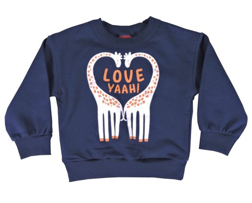 Conjunto Longo Feminino Infantil 1-3 Blusa E Legging Detalhe Girafa E Love 207651 Kyly Marinho E Mostarda