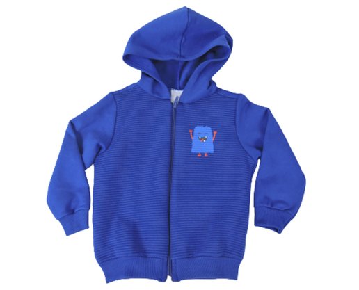 Conjunto Longo Infantil Com Capuz 1000105530 Malwee Kids Azul E Cinza
