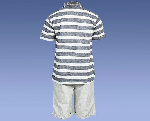 Conjunto Infantil Masculino 4-8  Listrada 10312742 Marisol Branco e Cinza