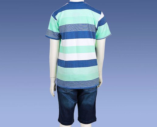 Conjunto Masculino Infantil 4-8 1000047827 Carinhoso Verde e Azul