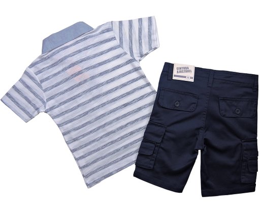 Conjunto Masculino Infantil 4-8 10305977 Marisol Cinza