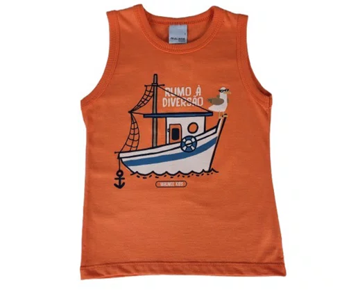 Conjunto Masculino Infantil Diversão 1/3 1000130245 Malwee Laranja