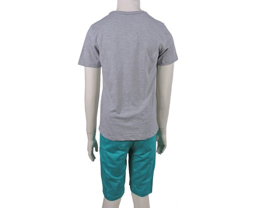 Conjunto Masculino Juvenil 10-12 Com Estampa 1000074710 Malwee Mescla e Verde