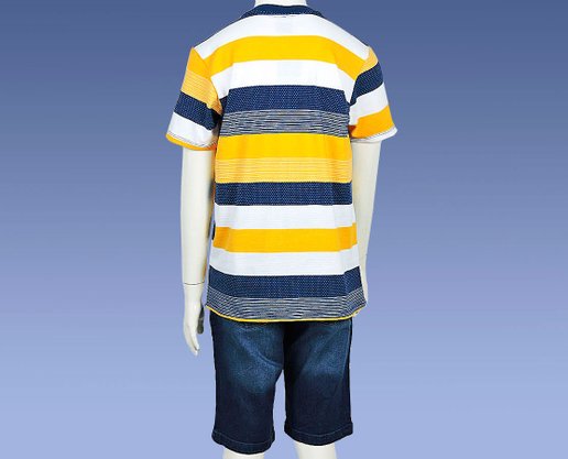 Conjunto Masculino Juvenil  10-16 1000047827 Carinhoso Amarelo e Azul
