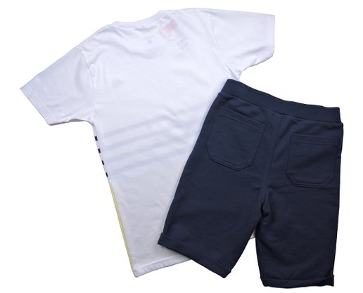 Conjunto Masculino Juvenil 10-16  Listrada 10307464 Marisol Branco e Marinho