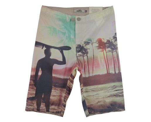 Conjunto Masculino Juvenil 10-16 Regata E Bermuda Estampa Beach 10305196 Marisol Creme