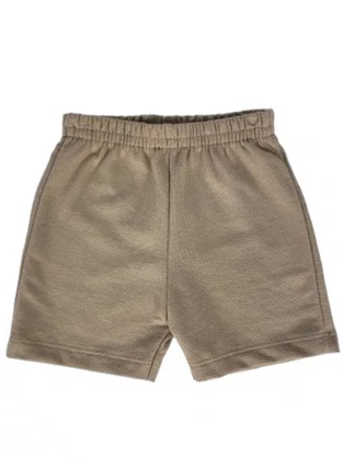 Conjunto Regata e Bermuda Masculino Bebê P/G 26839 Brandili Azul e Bege