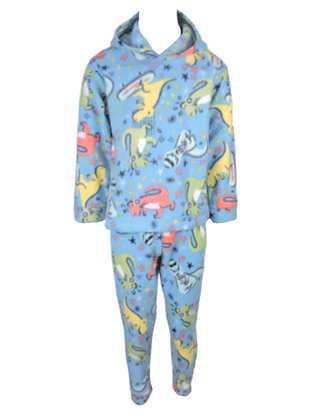 Conjunto Soft C/ Capuz Estampado Masculino Juvenil 849 Tacadu Azul Claro